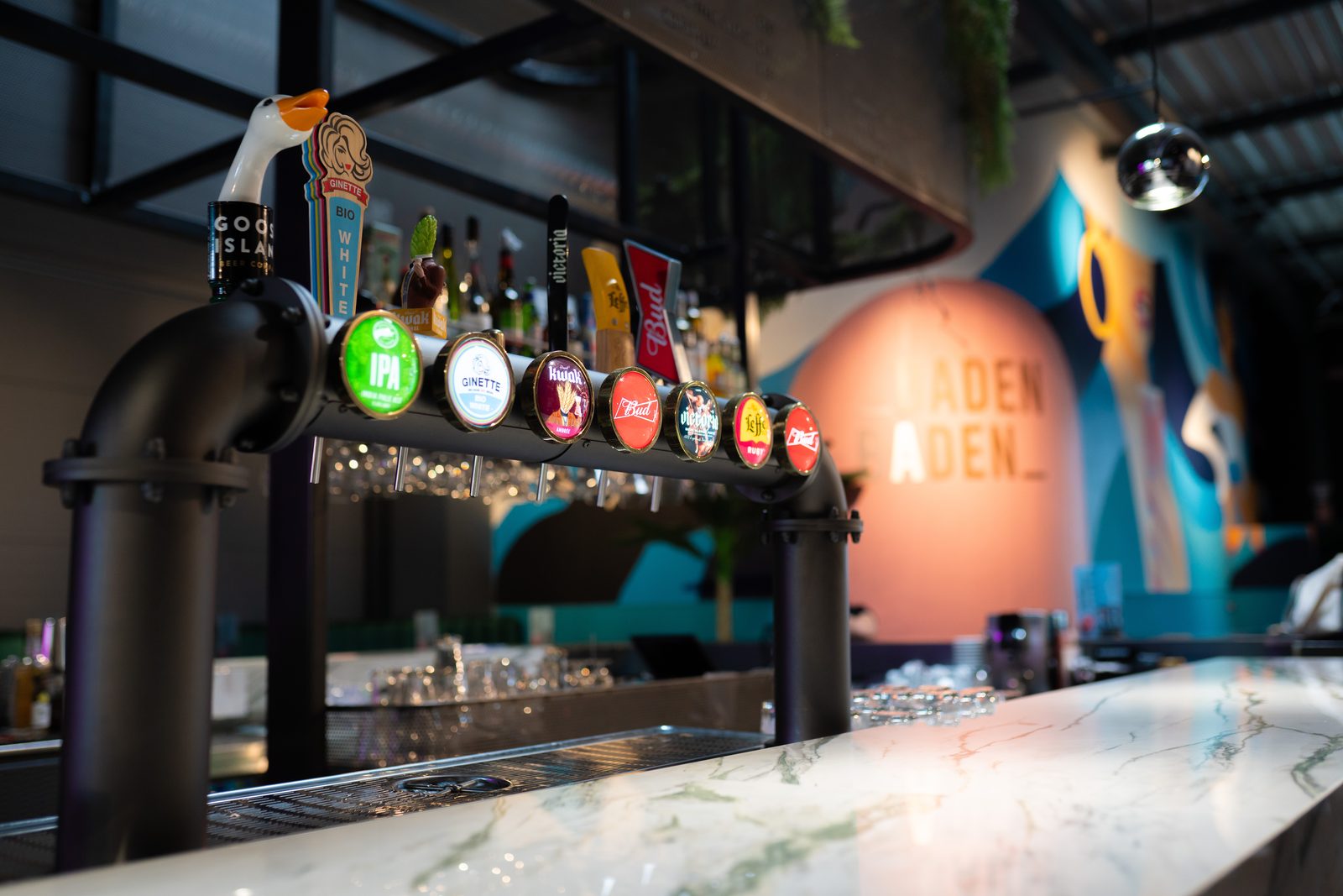 Le bar et les bières pression du Baden Baden